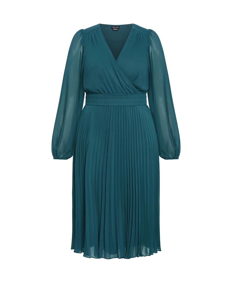 City Chic Plus Finley Sheer Dress