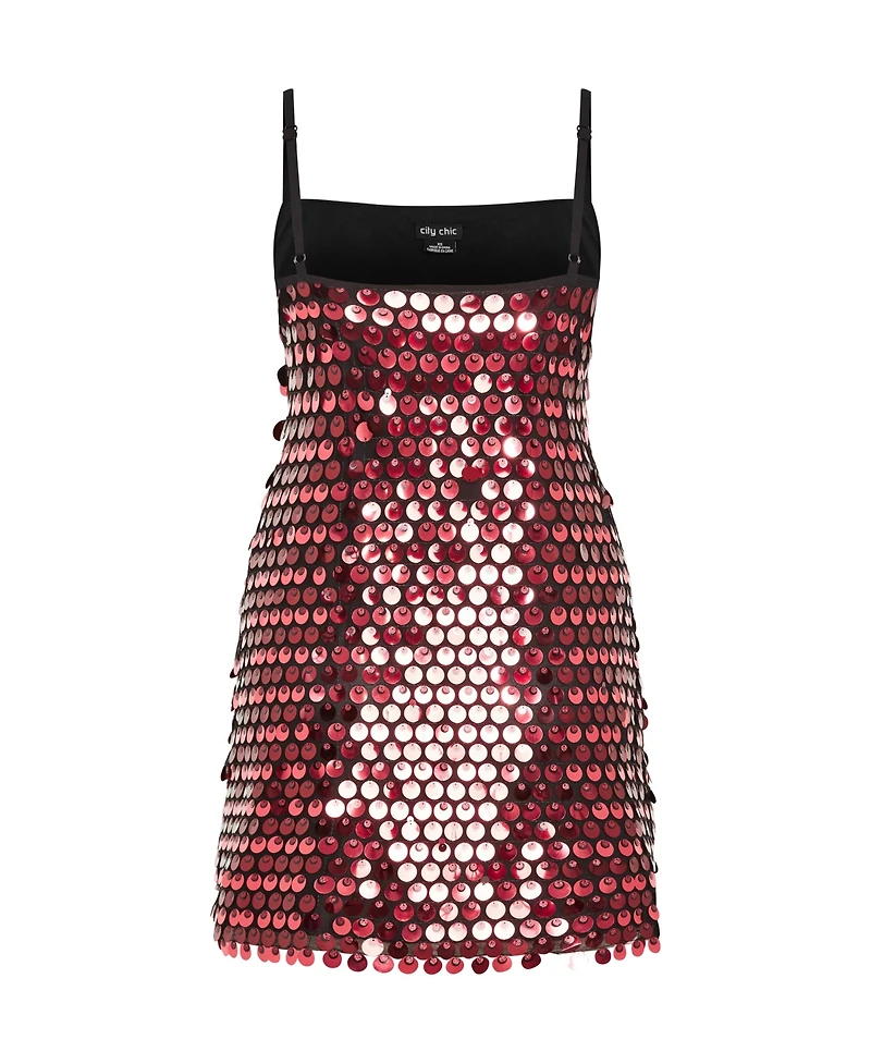 City Chic Plus Size Mini Disco Dress