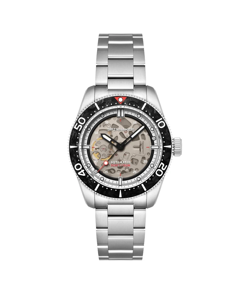 Spinnaker Men's Croft 42 Skeleton Automatic Solid Stainless Steel Bracelet Watch