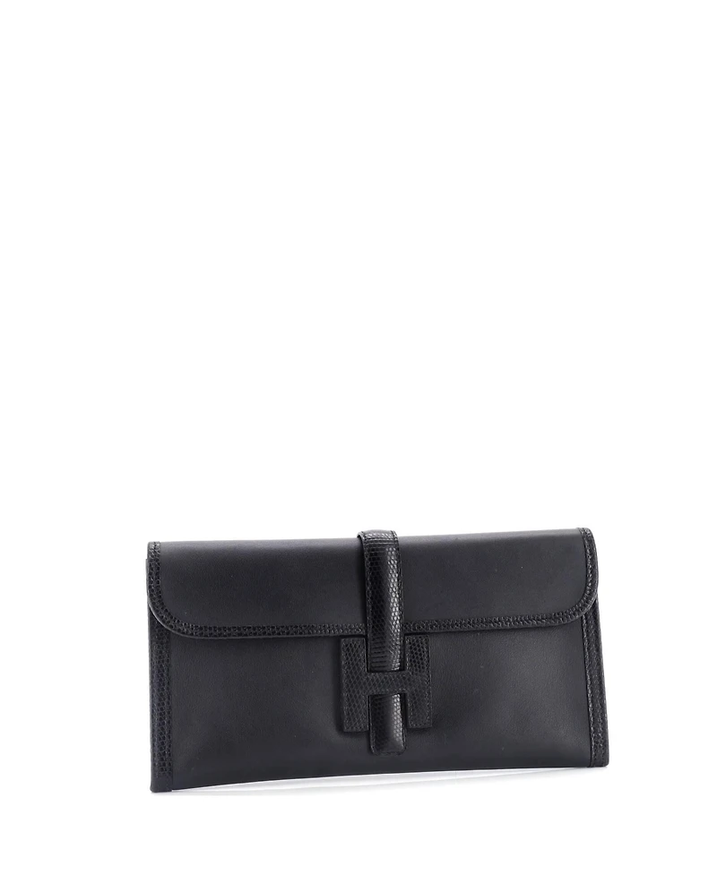 Pre-Owned Hermes 29 Jige Elan Clutch Swift with Lizard