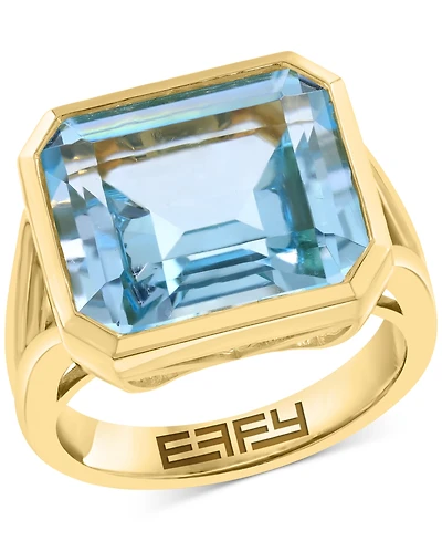 Effy Citrine Statement Ring (11 ct. t.w.) 14k Gold over Silver (Available Blue Topaz)