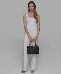 Karl Lagerfeld Paris Ivette Leather Satchel
