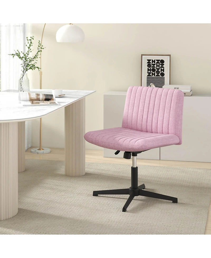 Criss Cross Legged Office Chair Ergonomic Mid Back Computer Desk Chair