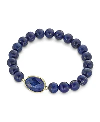 Bling Jewelry Stacking Stretch Bracelet with Natural Stone Lapis Amethyst Agate & Turquoise 8MM