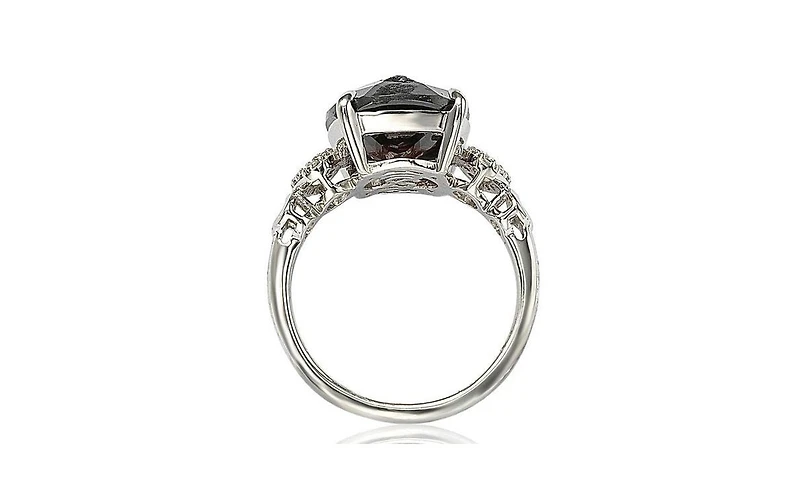 Suzy Levian Sterling Silver Cubic Zirconia Cocktail Ring