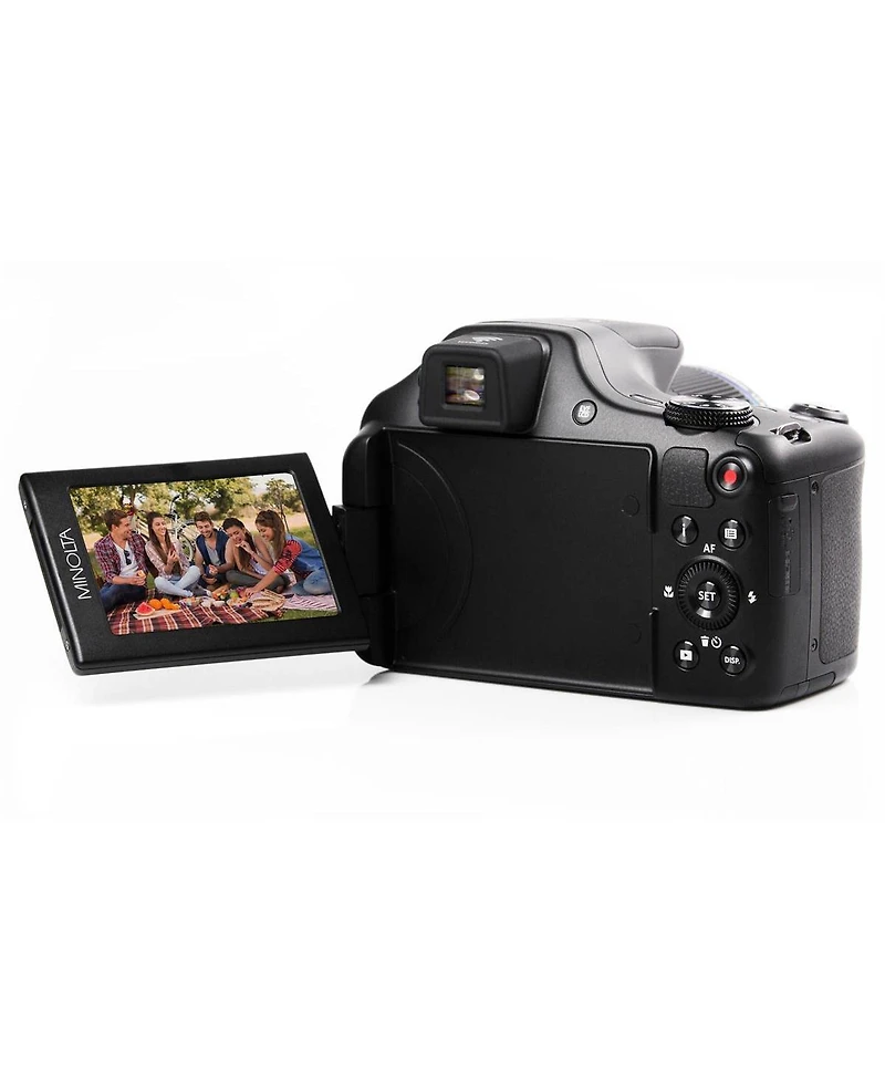 Minolta Minolta Pro Shot 20 Mega Pixel Hd Digital Camera with 67X Optical Zoom, Full 1080P Hd Video & 16GB Sd Card, Black