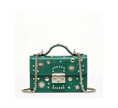 Susu Small Leather Crossbody Bag Emerald Green Green Purse Forest Green Women's Handbag