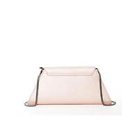 Susu Rose Gold Metallic Leather Clutch Bag Unique Evening Purse Women's Handbag