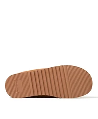 Dearfoams Men's Dean Genuine Suede Clog Slipper with Embroidery