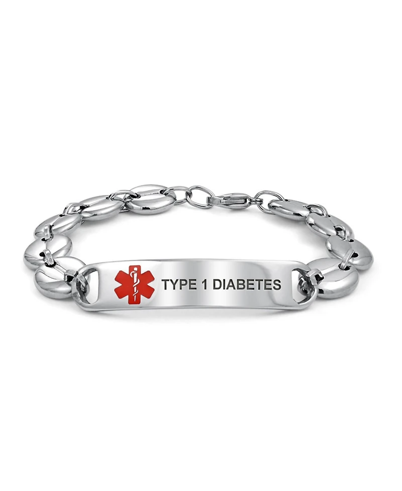 Bling Jewelry Type 2 Diabetes Mariner Medical Alert Id Bracelet 8.5 Inch