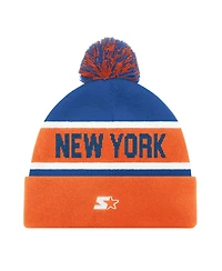 Starter Men's Orange New York Islanders Cuffed with Pom Knit Hat