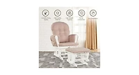 Baby Nursery Relax Rocker Rocking Chair Glider and Ottoman Set