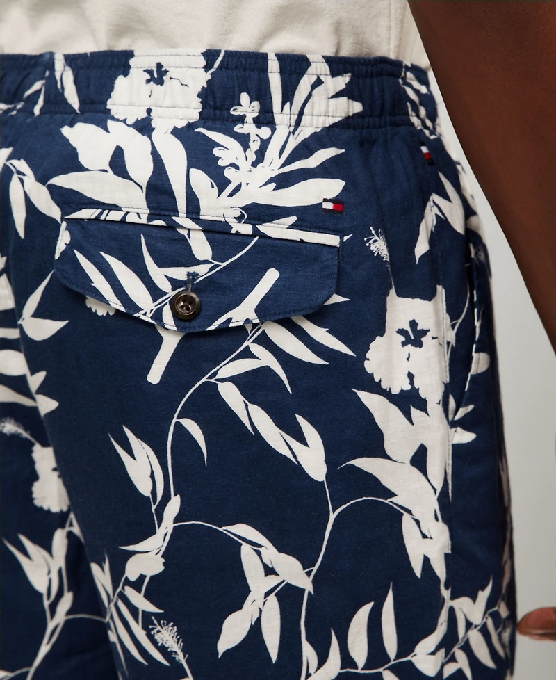 Tommy Hilfiger Men's Relaxed-Fit 10" Tropical Linen Shorts