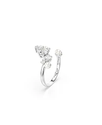 Swarovski Crystal Cultivated Pearl Round Cuts Statement Ring