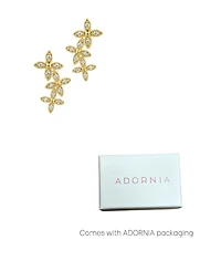 Adornia Gold Curved Flowers Earrings