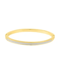Adornia Gold White Enamel Cuff Bracelet