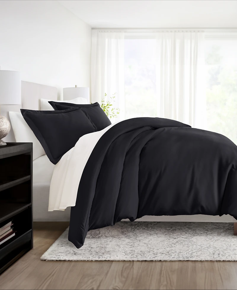 ienjoy Home Double Brushed Solid Duvet Cover Set
