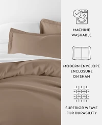 ienjoy Home Double Brushed Solid Duvet Cover Set, Twin/Twin Xl