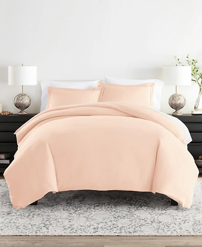 ienjoy Home Double Brushed Solid Duvet Cover Set, King/California King