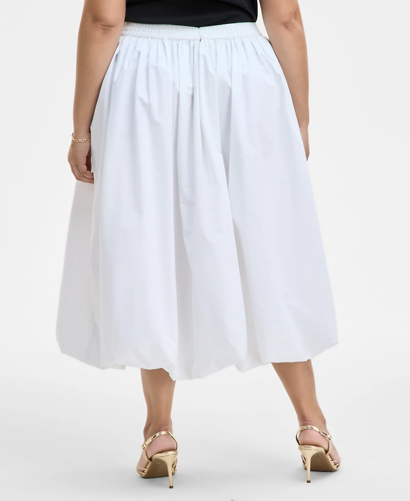 On 34th Trendy Plus Bubble-Hem Midi Skirt, Exclusively at Macy's