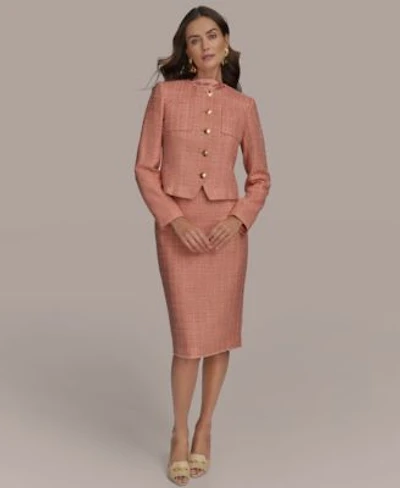 Donna Karan New York Womens Tweed Jacket Pencil Skirt