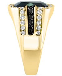 Effy Men's Onyx (12mm) & Diamond (7/8 ct. t.w.) Ring in 14k Gold