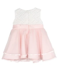 Rare Editions Baby Girl Two-Tone Basket Weave Social Dress
