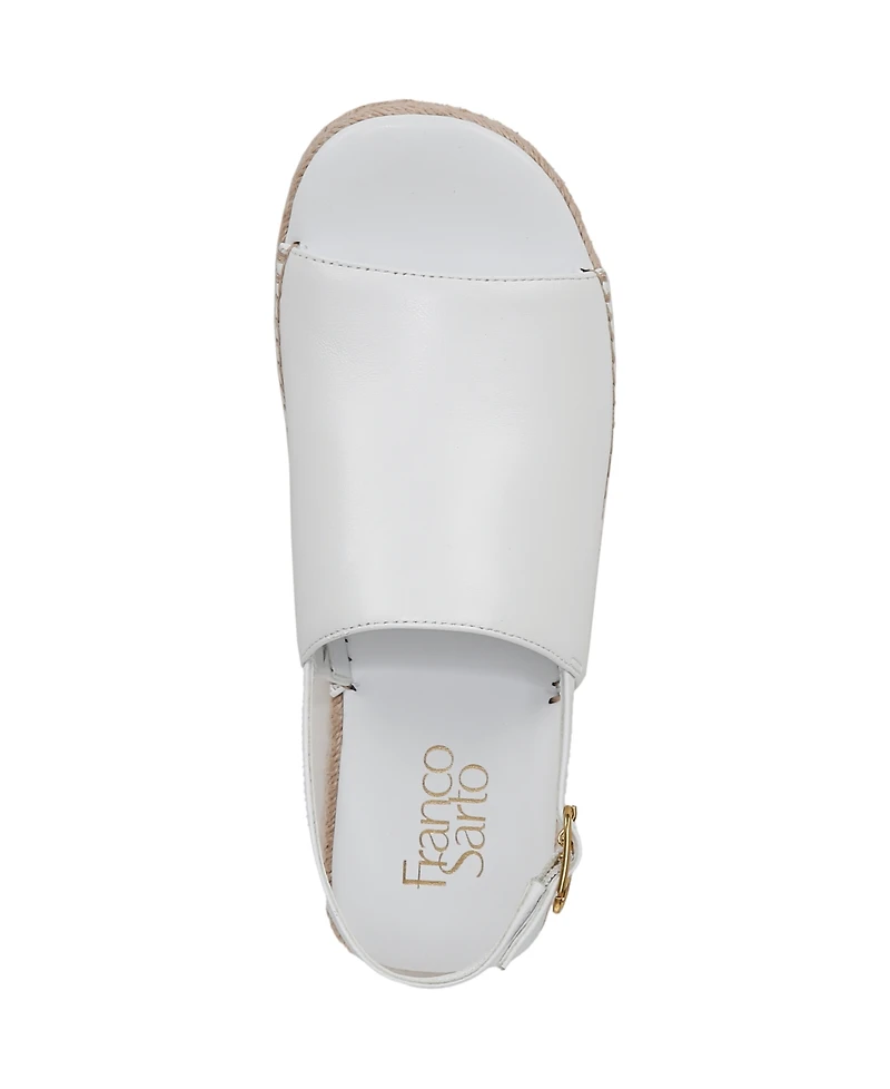 Franco Sarto Women's Rune Open Round Toe Slingback Espadrille Sandals