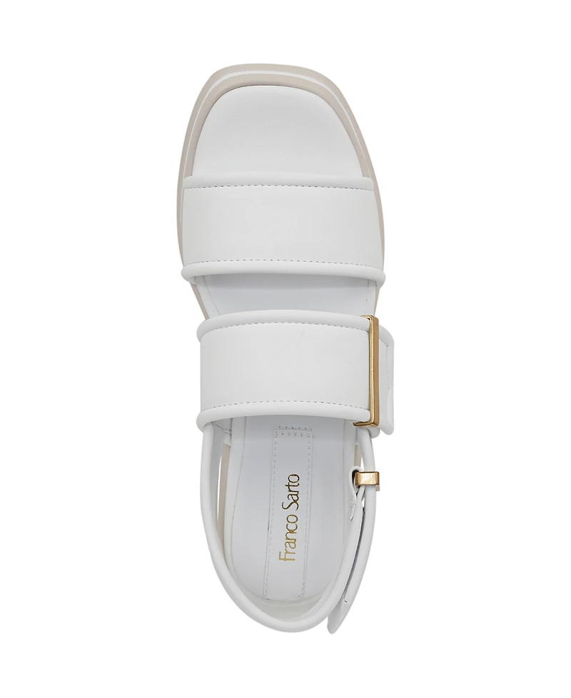 Franco Sarto Women's Piper Open Square Toe Slingback Platform Sandals