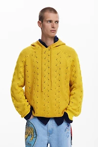 Desigual Men's Hooded sweatshirt with eyelet details