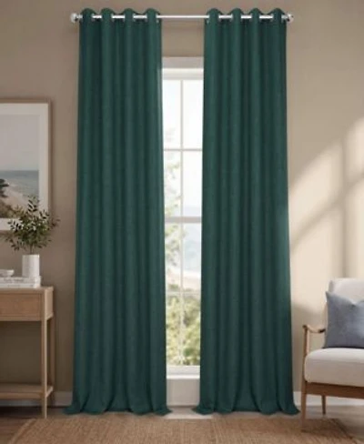Half Price Drapes Grommet Textured Faux Linen Room Darkening Curtain
