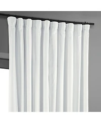 Half Price Drapes Primary White Signature Extra Wide Velvet Blackout Curtain
