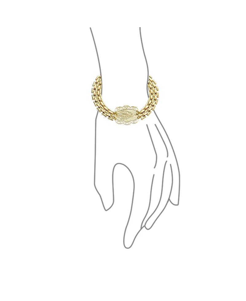 Bling Jewelry Jewelry Set Virgin Mary Lady of Guadalupe Necklace Bracelet Earrings Gold Plated
