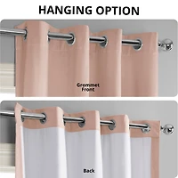 Half Price Drapes Rosey Dawn Grommet Signature Velvet Blackout Curtain