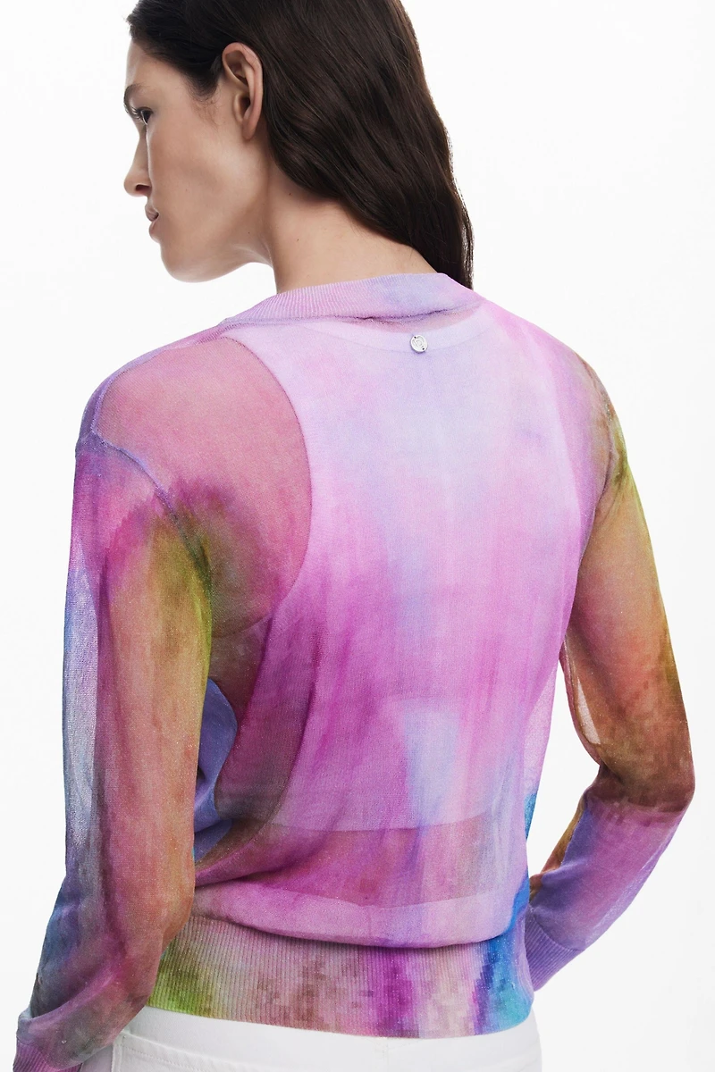 Desigual Women's Watercolor fine sweater