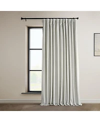 Half Price Drapes Misty White Extra Wide Signature Plush Velvet Hotel Blackout Curtain