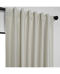 Half Price Drapes Mist Grey Vintage Textured Faux Dupioni Silk Blackout Curtain