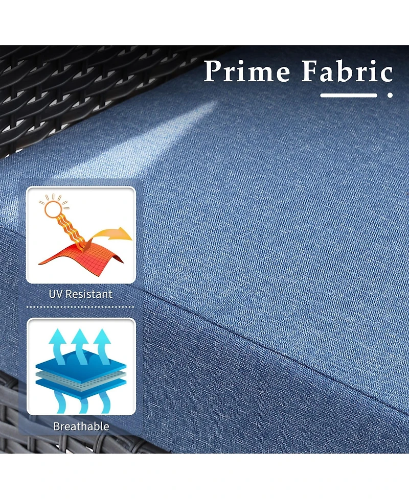 Xizzi 2 Pieces Patio Fruniture Set,Outdoor Wicker Chairs,Artificially Woven Rattan Chairs with Armrest Support Thickened Comfortable Cushion