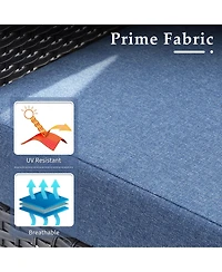 Xizzi 2 Pieces Patio Fruniture Set,Outdoor Wicker Chairs,Artificially Woven Rattan Chairs with Armrest Support Thickened Comfortable Cushion