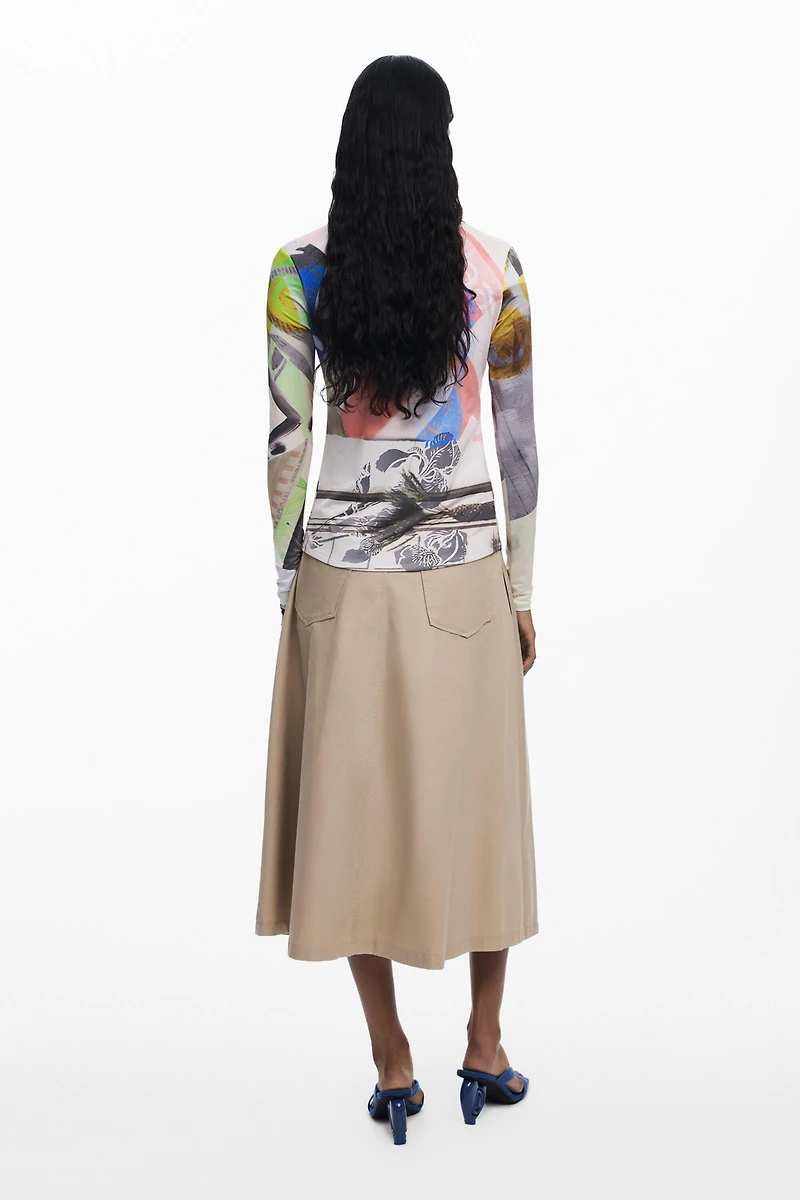 Desigual Women's Collage buttoned T-shirt
