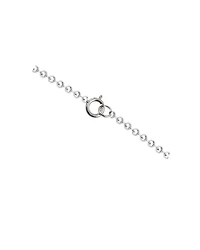 White Gold Plated Dog Tag Pendant Necklace