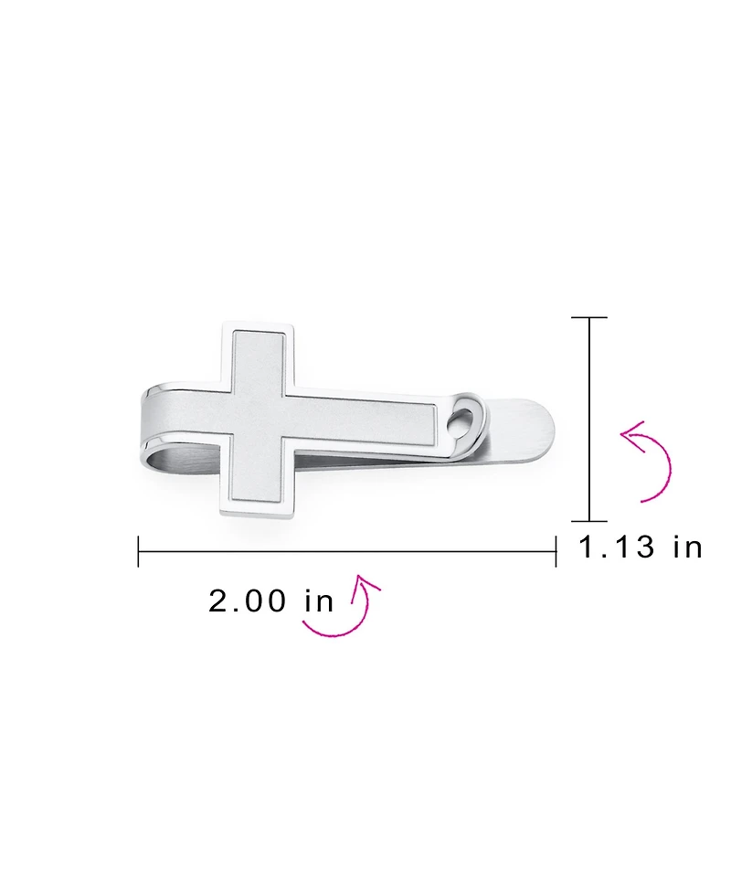 Bling Jewelry Christian Fleur de Lis Cross Money Clip Credit Card Holder Silver Gold Tone