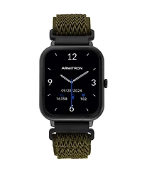 Armitron Connect Eclipse Dark Green Woven Elastic Smartwatch, 45mm