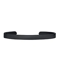 Bling Jewelry Black Plated Stainless Steel Cuff Bracelet Slender Stackable Bangle