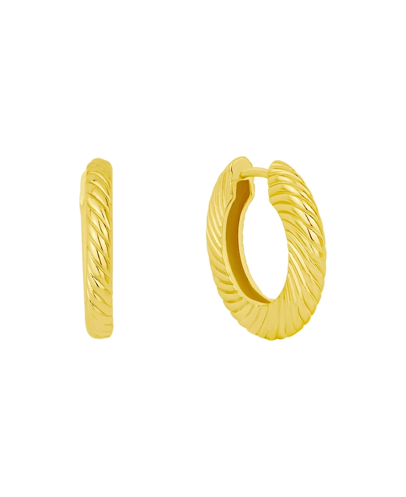 And Now This Textured Hinged Hoop Earrings