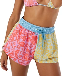 Roxy Juniors' Tapestry Patchwork No Bad Waves Board Shorts