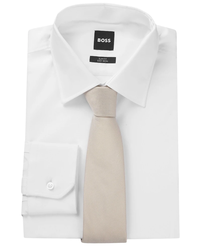 Boss by Hugo Boss Men's Micro-Pattern Jacquard Silk Tie