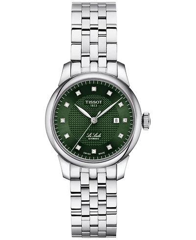 Tissot Women's Swiss Automatic Le Locle Lady Diamond (1/20 ct. t.w.) Stainless Steel Bracelet Watch 29mm