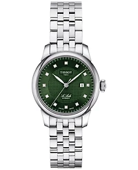 Tissot Women's Swiss Automatic Le Locle Lady Diamond (1/20 ct. t.w.) Stainless Steel Bracelet Watch 29mm