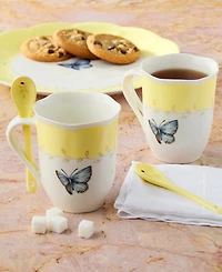 Lenox Butterfly Meadow Mug with Spoon, Set of 8, Exclusively at Macy's